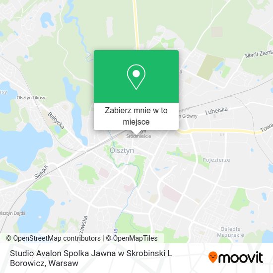 Mapa Studio Avalon Spolka Jawna w Skrobinski L Borowicz