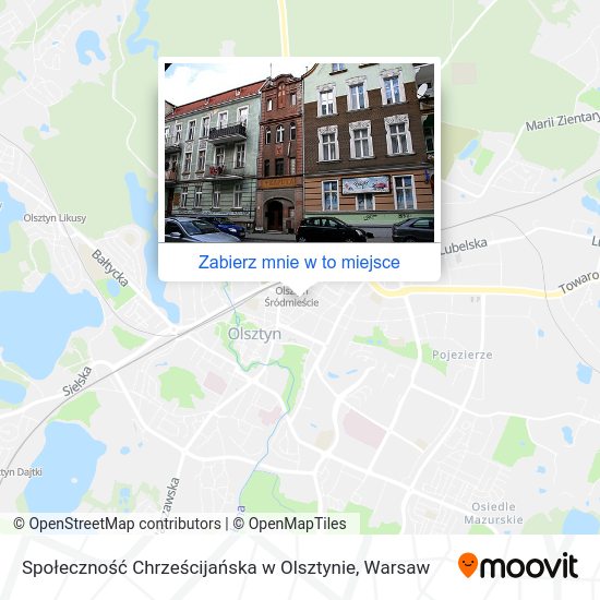 Mapa Społeczność Chrześcijańska w Olsztynie