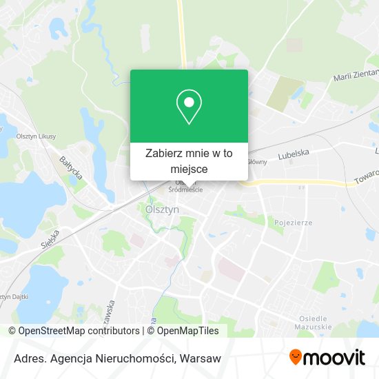 Mapa Adres. Agencja Nieruchomości