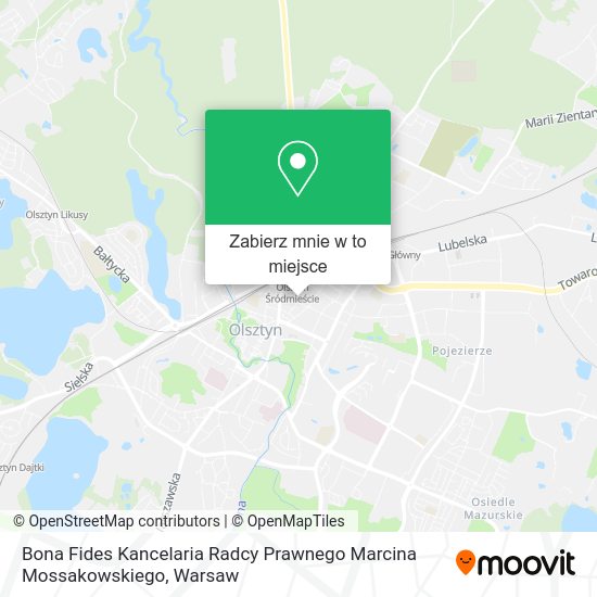 Mapa Bona Fides Kancelaria Radcy Prawnego Marcina Mossakowskiego