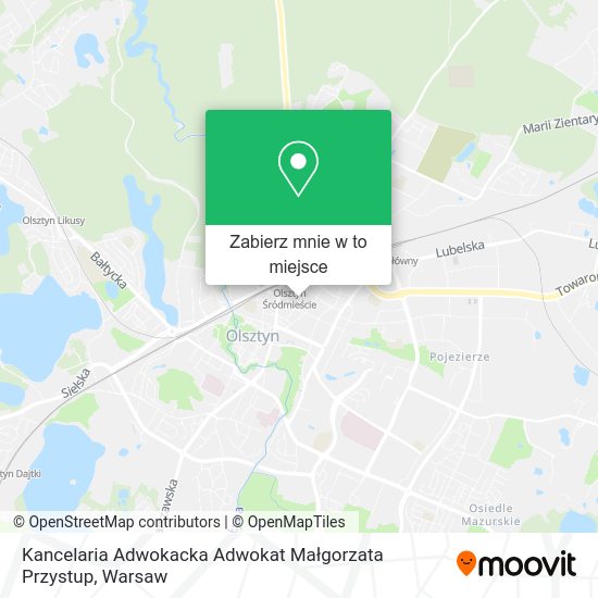 Mapa Kancelaria Adwokacka Adwokat Małgorzata Przystup