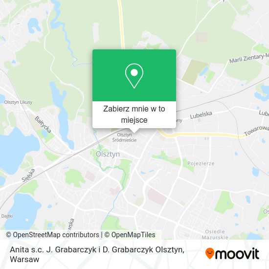 Mapa Anita s.c. J. Grabarczyk i D. Grabarczyk Olsztyn