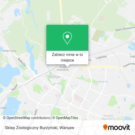 Mapa Sklep Zoologiczny Burzyński