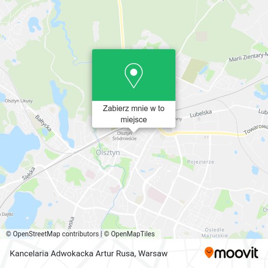 Mapa Kancelaria Adwokacka Artur Rusa