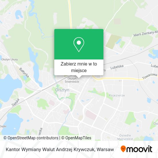 Mapa Kantor Wymiany Walut Andrzej Krywczuk