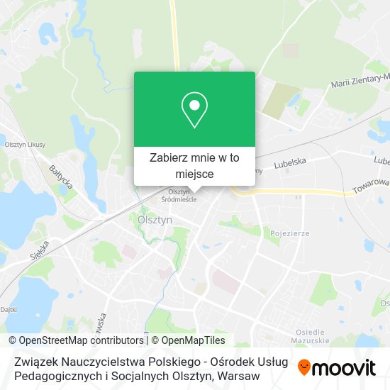 Mapa Związek Nauczycielstwa Polskiego - Ośrodek Usług Pedagogicznych i Socjalnych Olsztyn