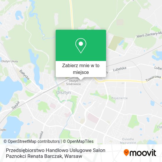 Mapa Przedsiębiorstwo Handlowo Usługowe Salon Paznokci Renata Barczak