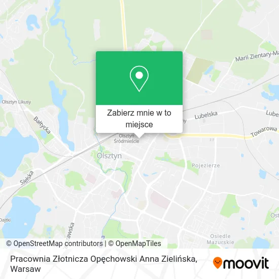 Mapa Pracownia Złotnicza Opęchowski Anna Zielińska