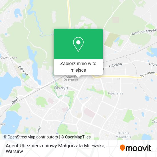 Mapa Agent Ubezpieczeniowy Małgorzata Milewska