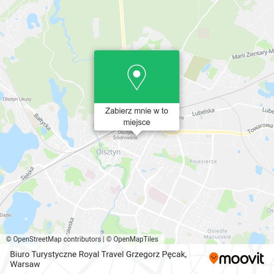 Mapa Biuro Turystyczne Royal Travel Grzegorz Pęcak