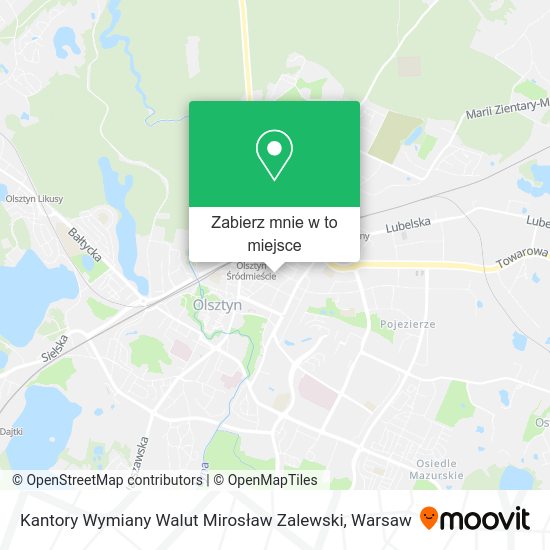 Mapa Kantory Wymiany Walut Mirosław Zalewski