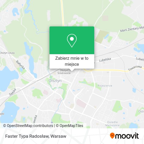 Mapa Faster Typa Radosław