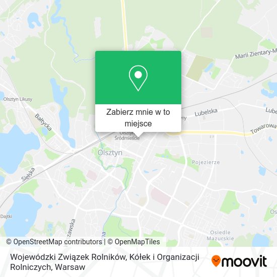 Mapa Wojewódzki Związek Rolników, Kółek i Organizacji Rolniczych