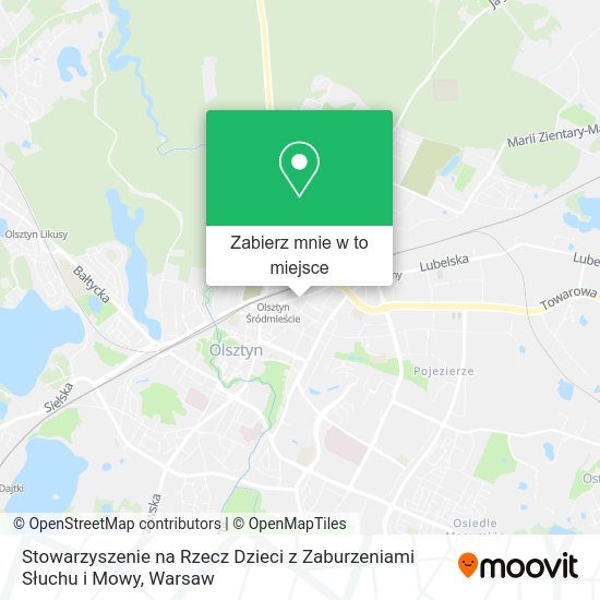 Mapa Stowarzyszenie na Rzecz Dzieci z Zaburzeniami Słuchu i Mowy