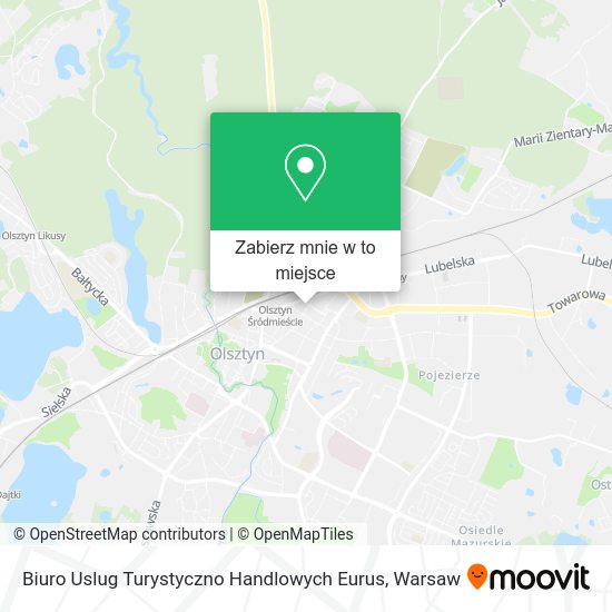 Mapa Biuro Uslug Turystyczno Handlowych Eurus