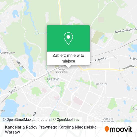 Mapa Kancelaria Radcy Prawnego Karolina Niedzielska