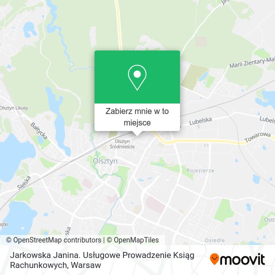 Mapa Jarkowska Janina. Usługowe Prowadzenie Ksiąg Rachunkowych