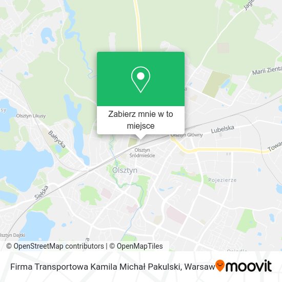 Mapa Firma Transportowa Kamila Michał Pakulski