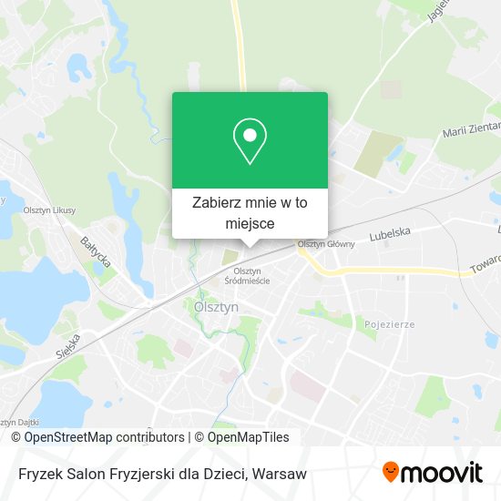 Mapa Fryzek Salon Fryzjerski dla Dzieci