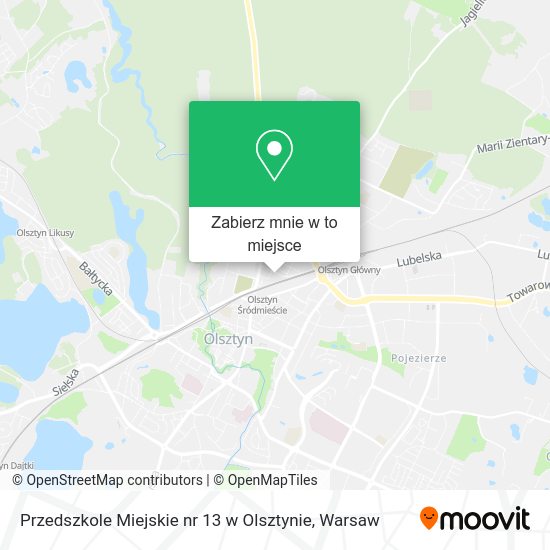 Mapa Przedszkole Miejskie nr 13 w Olsztynie