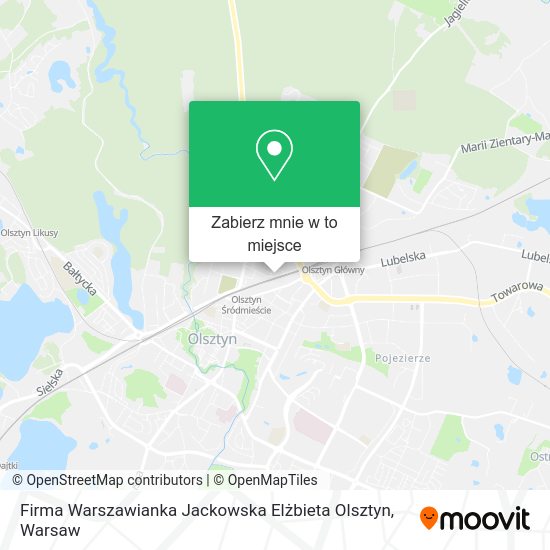 Mapa Firma Warszawianka Jackowska Elżbieta Olsztyn