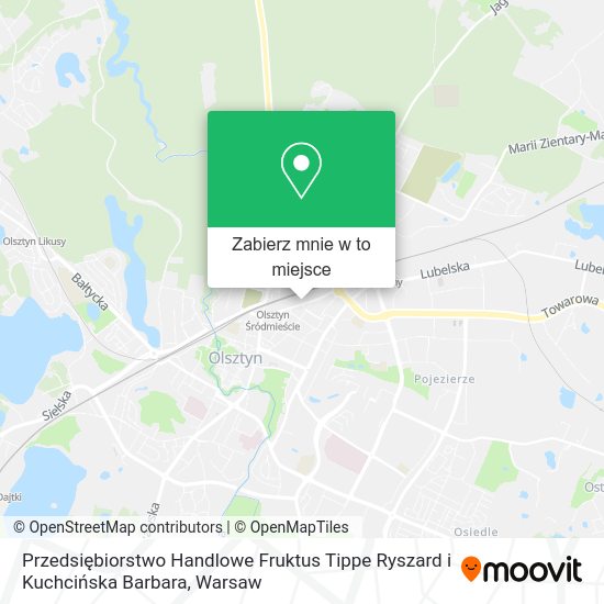 Mapa Przedsiębiorstwo Handlowe Fruktus Tippe Ryszard i Kuchcińska Barbara