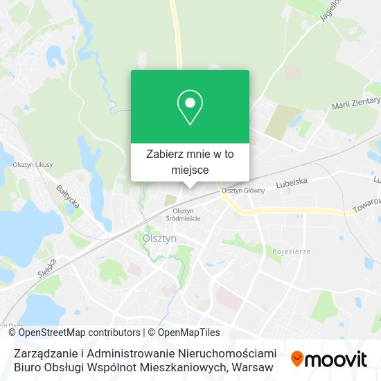 Mapa Zarządzanie i Administrowanie Nieruchomościami Biuro Obsługi Wspólnot Mieszkaniowych