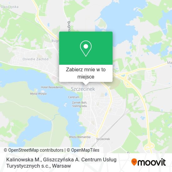 Mapa Kalinowska M., Gliszczyńska A. Centrum Usług Turystycznych s.c.