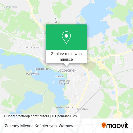 Mapa Zakłady Mięsne Kościerzyna