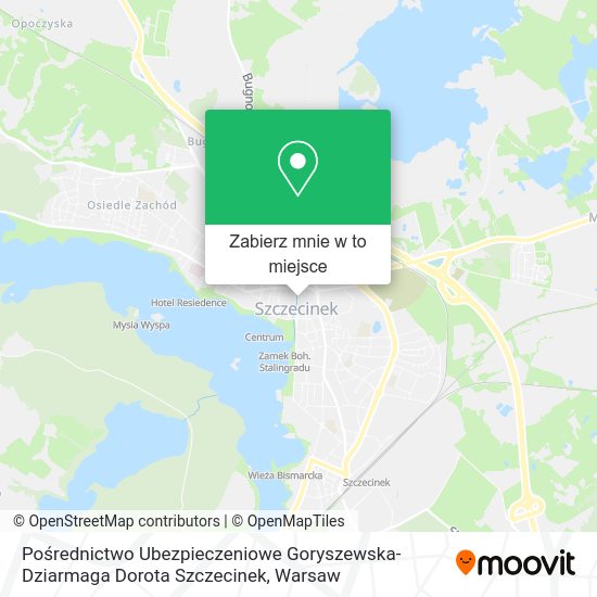 Mapa Pośrednictwo Ubezpieczeniowe Goryszewska-Dziarmaga Dorota Szczecinek