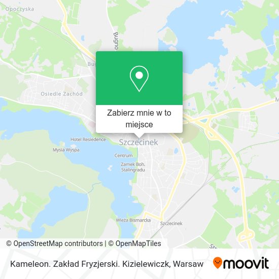 Mapa Kameleon. Zakład Fryzjerski. Kizielewiczk