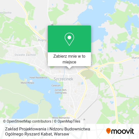 Mapa Zakład Projektowania i Ndzoru Budownictwa Ogólnego Ryszard Kabat