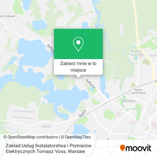 Mapa Zakład Usług Instalatorstwa i Pomiarów Elektrycznych Tomasz Voss