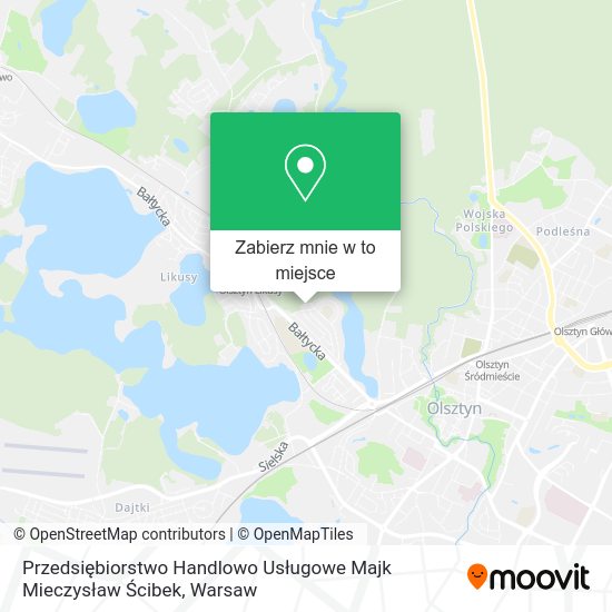 Mapa Przedsiębiorstwo Handlowo Usługowe Majk Mieczysław Ścibek