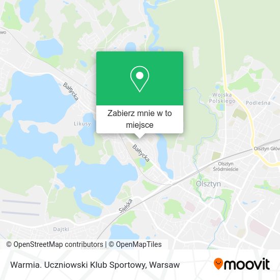 Mapa Warmia. Uczniowski Klub Sportowy