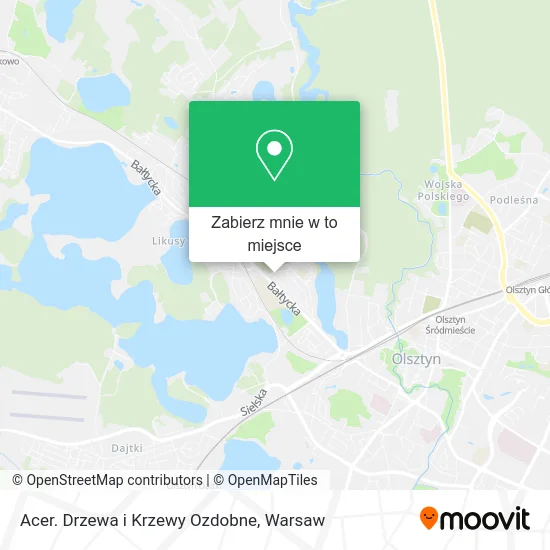 Mapa Acer. Drzewa i Krzewy Ozdobne