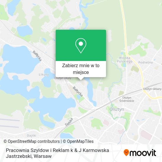 Mapa Pracownia Szyldow i Reklam k & J Karmowska Jastrzebski