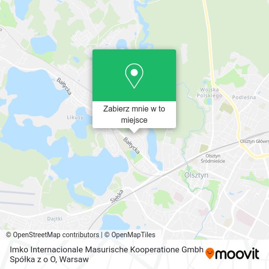 Mapa Imko Internacionale Masurische Kooperatione Gmbh Spółka z o O