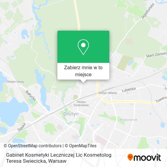 Mapa Gabinet Kosmetyki Leczniczej Lic Kosmetolog Teresa Swiecicka