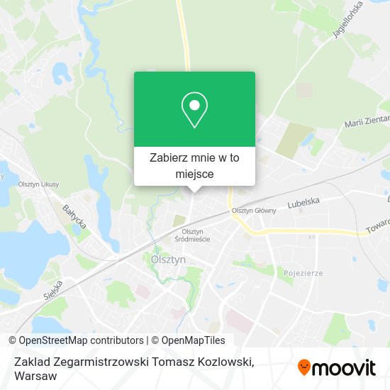 Mapa Zaklad Zegarmistrzowski Tomasz Kozlowski