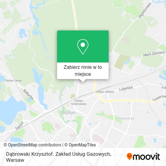 Mapa Dąbrowski Krzysztof. Zakład Usług Gazowych