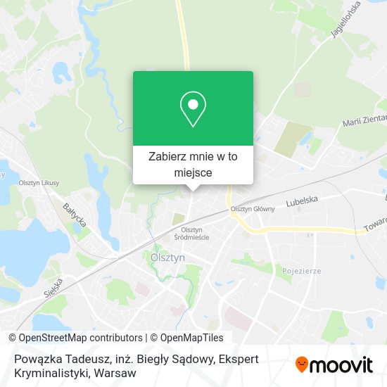 Mapa Powązka Tadeusz, inż. Biegły Sądowy, Ekspert Kryminalistyki