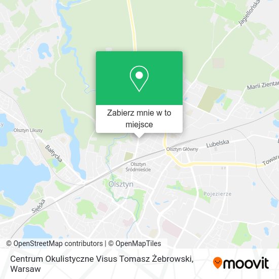 Mapa Centrum Okulistyczne Visus Tomasz Żebrowski