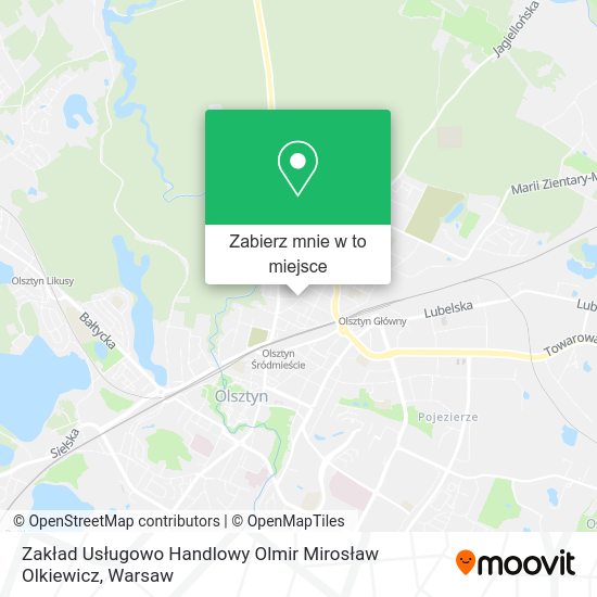 Mapa Zakład Usługowo Handlowy Olmir Mirosław Olkiewicz