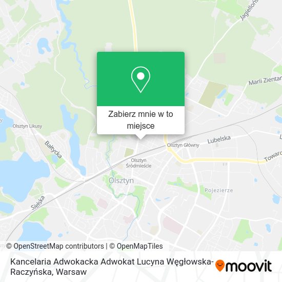 Mapa Kancelaria Adwokacka Adwokat Lucyna Węgłowska-Raczyńska