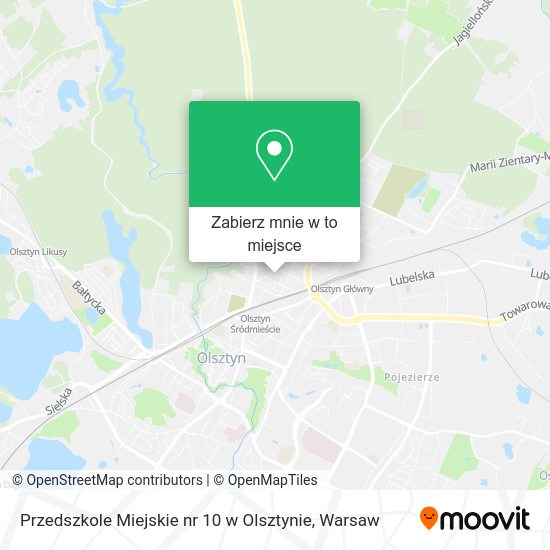 Mapa Przedszkole Miejskie nr 10 w Olsztynie