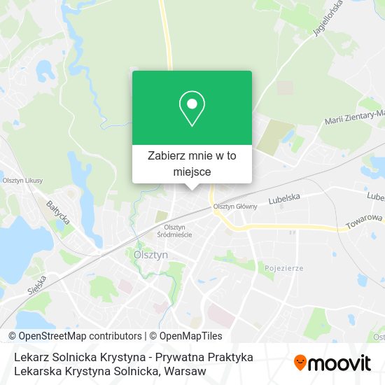 Mapa Lekarz Solnicka Krystyna - Prywatna Praktyka Lekarska Krystyna Solnicka