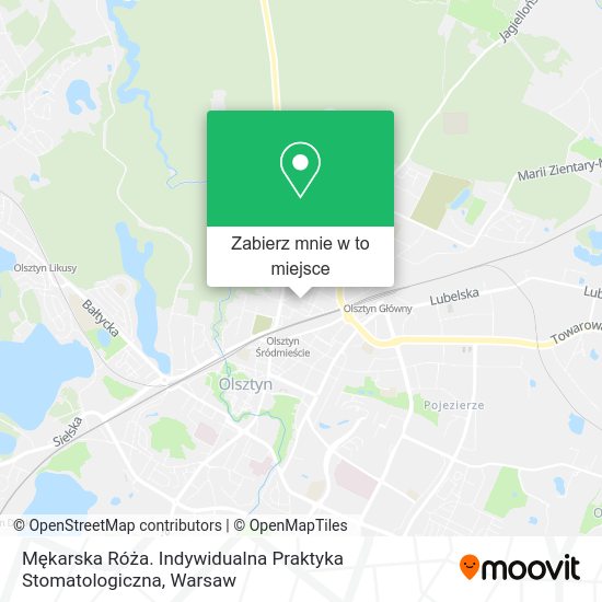 Mapa Mękarska Róża. Indywidualna Praktyka Stomatologiczna