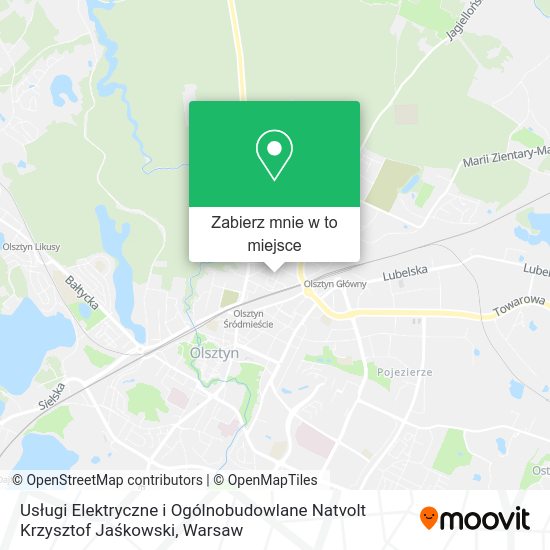 Mapa Usługi Elektryczne i Ogólnobudowlane Natvolt Krzysztof Jaśkowski