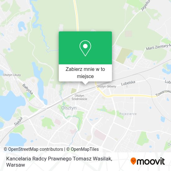 Mapa Kancelaria Radcy Prawnego Tomasz Wasilak